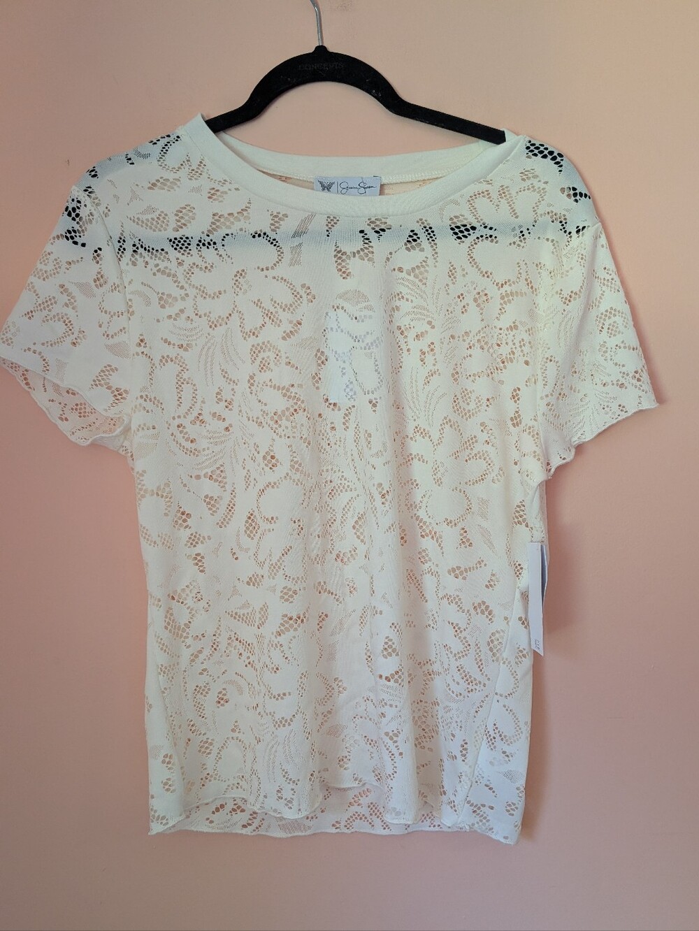 Jessica Simpson Cream Lace Chemise Top